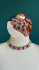 Kundan Style Necklace with earring and tikka