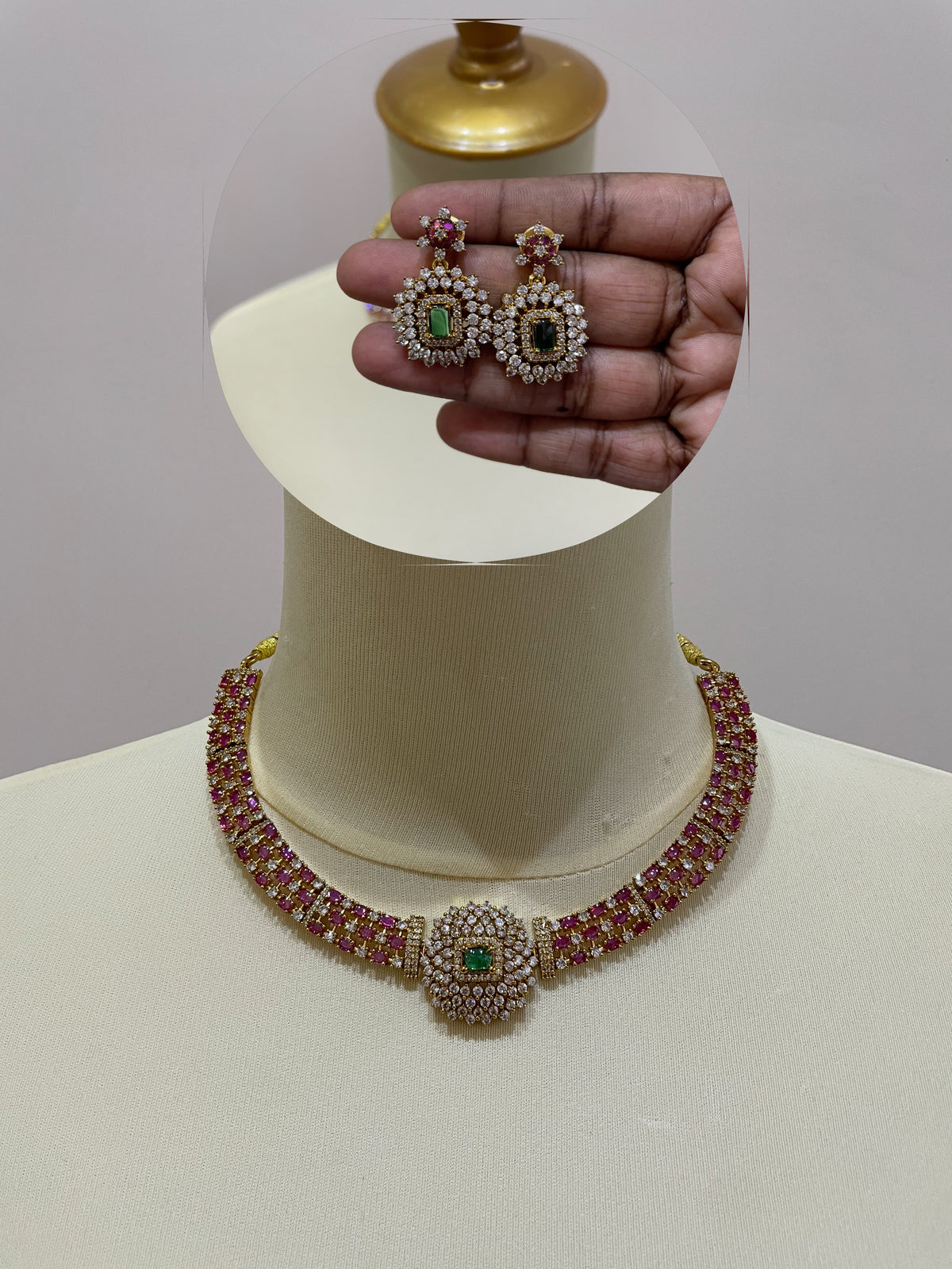 Premium AD Necklace Set