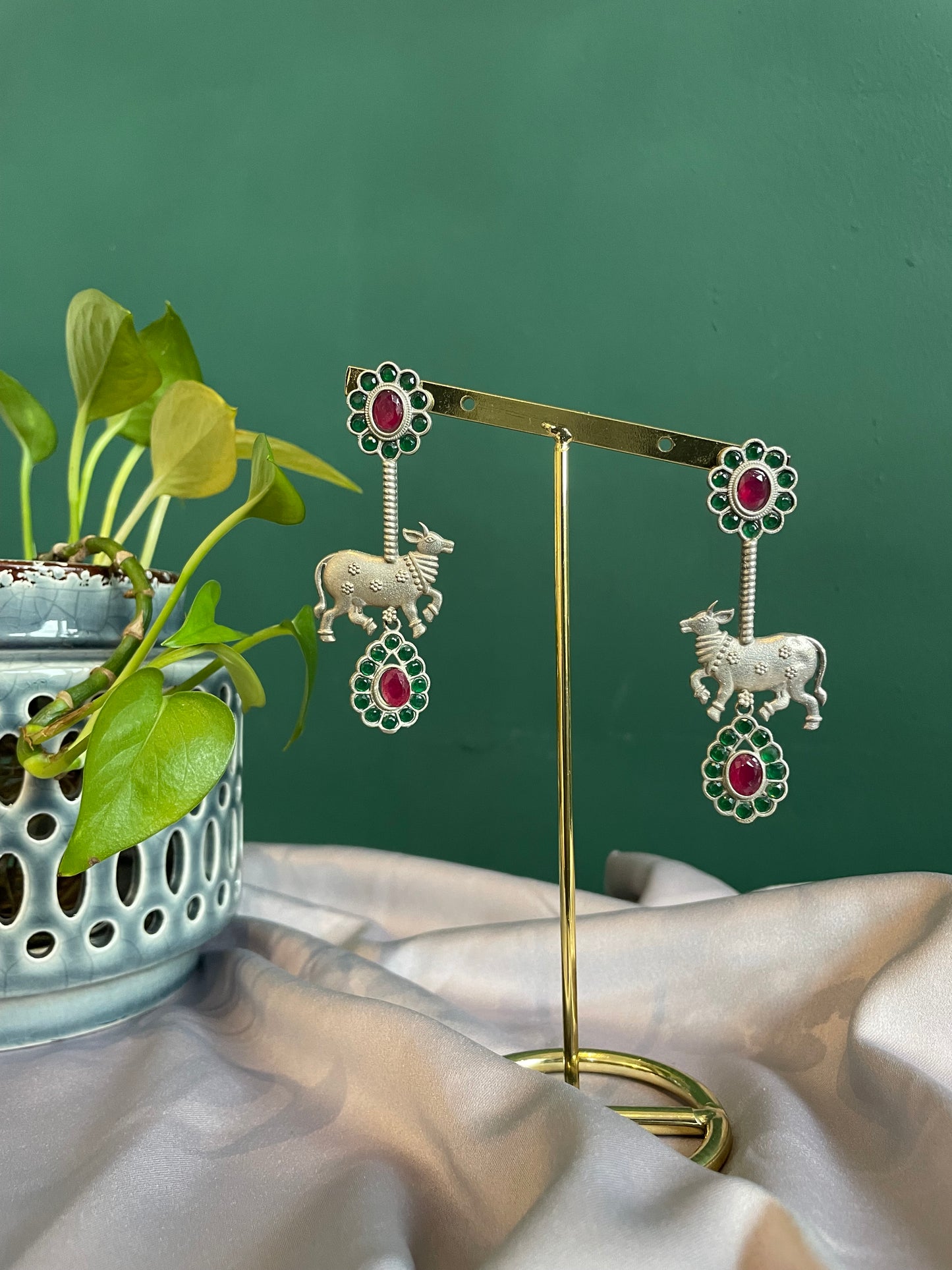 Nandi German Silver Danglers