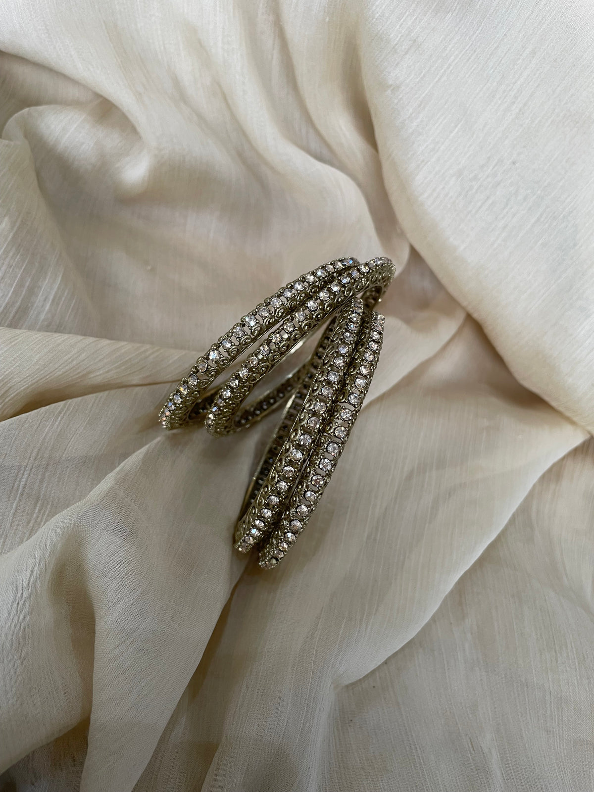 Mehndi Base Stone Bangle (4pc)