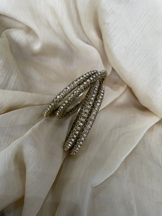 Mehndi Base Stone Bangle (4pc)