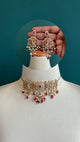 Premium Ad Peacock High Neck Choker Set