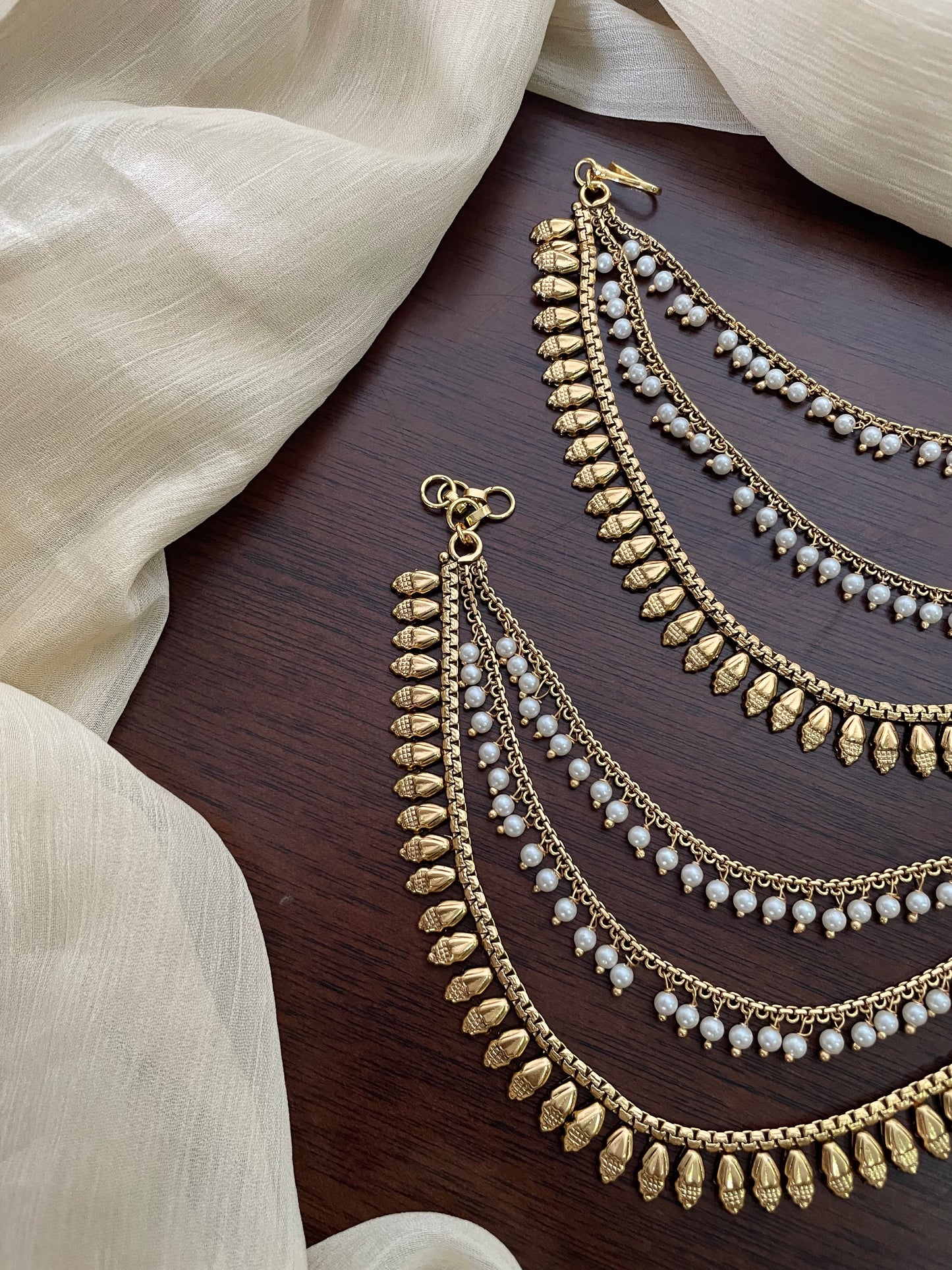 Golden Layered Pearl Mattal - Design G