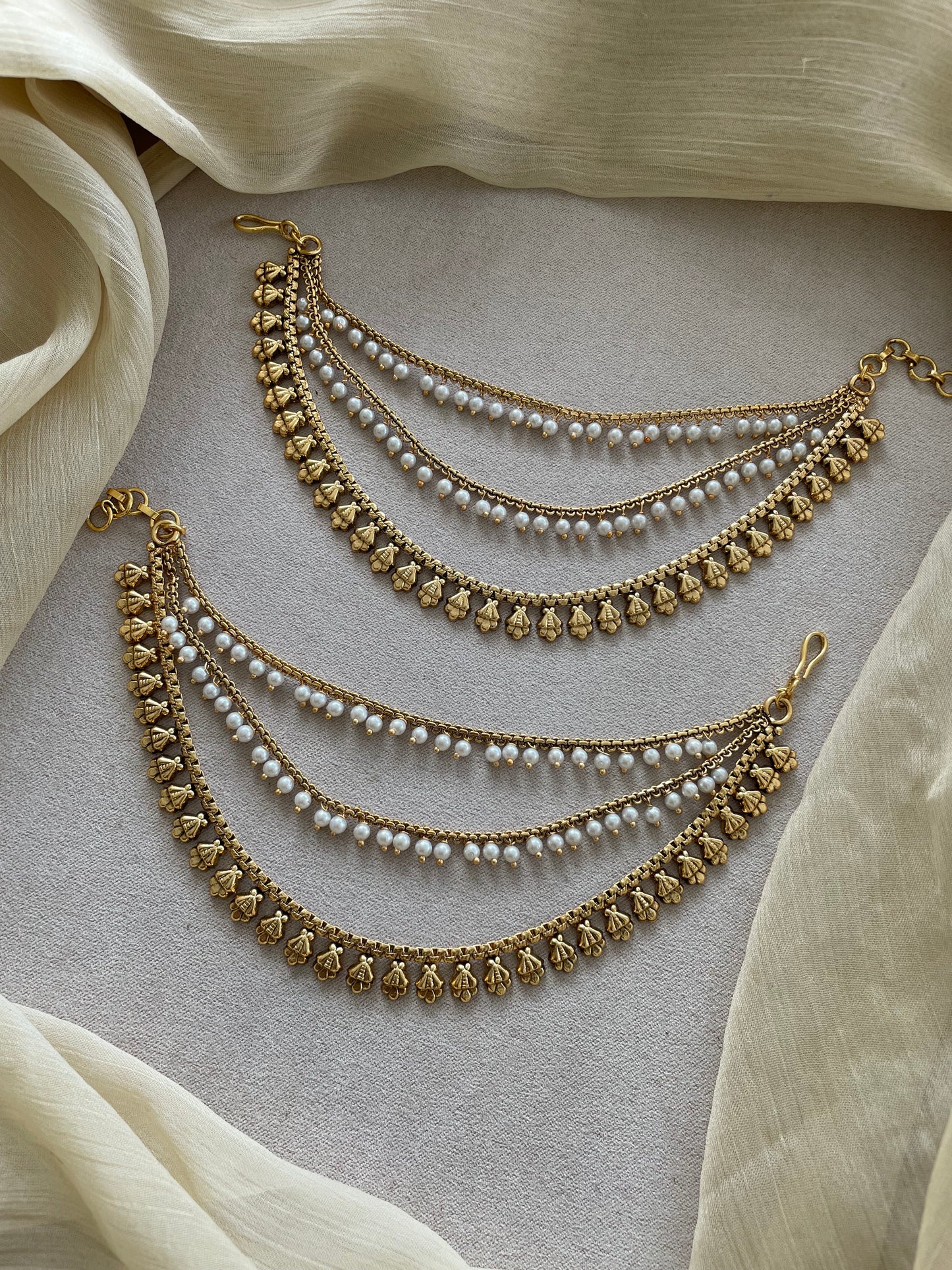 Golden Layered Pearl Mattal - Design D