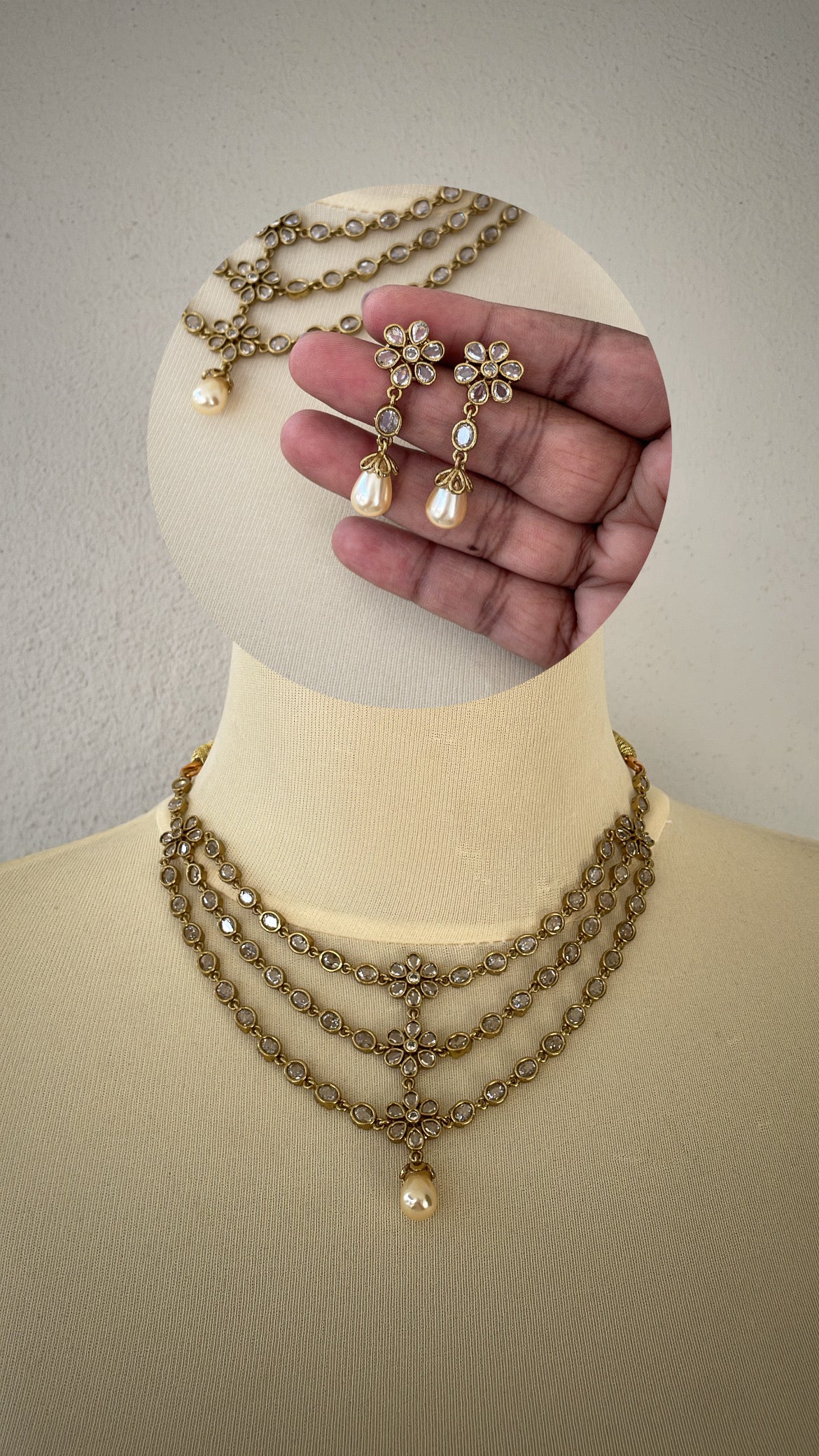 Premium Ad Triple Layer Neckace Set