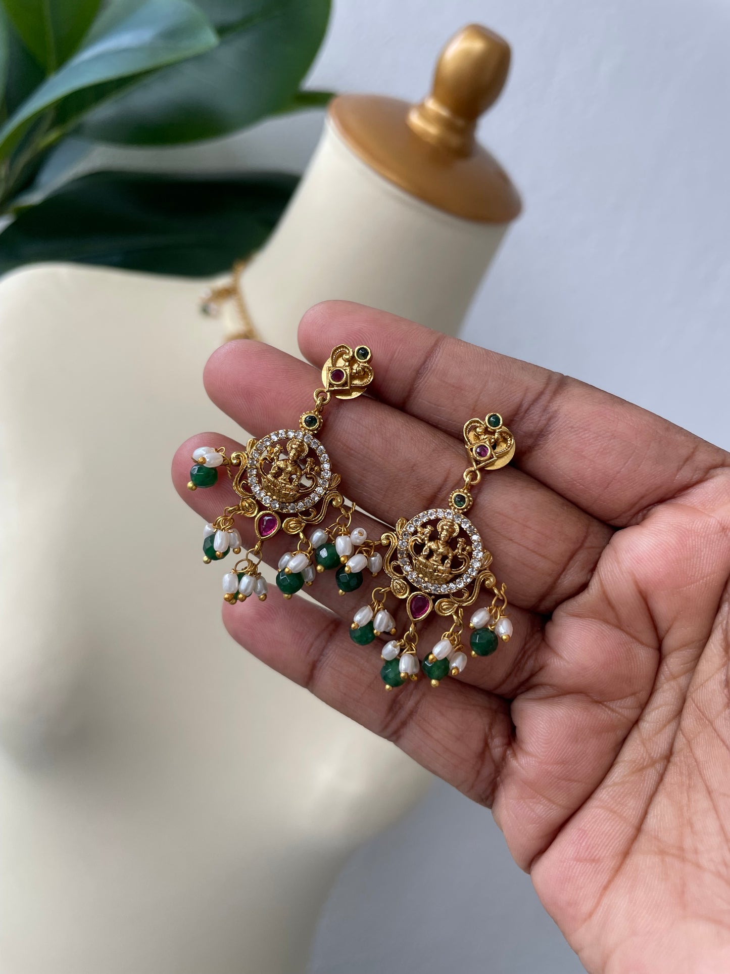 Lakshmi Pearl Drop Necklace Set