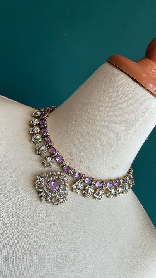 Grand Mehndi Necklace Set With Earrings and Tikka