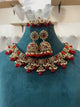 Mehndi Set with Earrings and Tikka (Red)