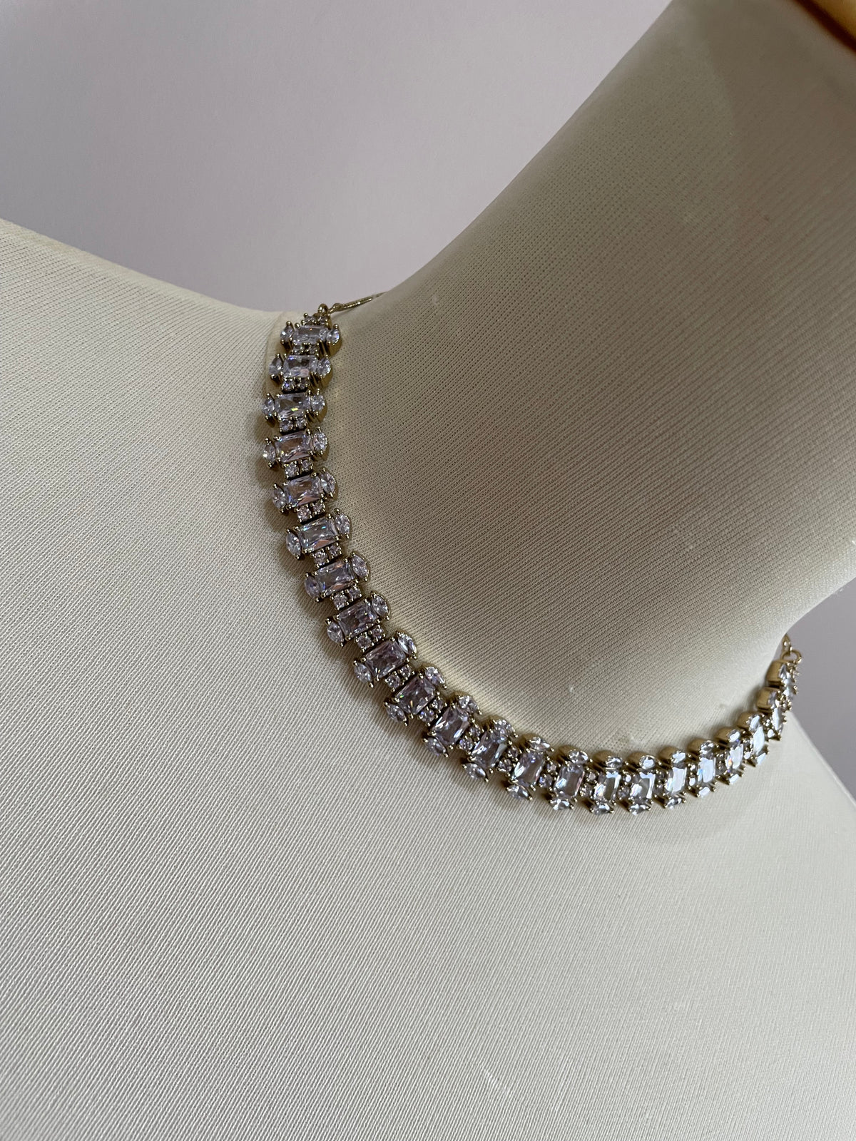 Premium Cz AD Stone Party Wear Necklace Set