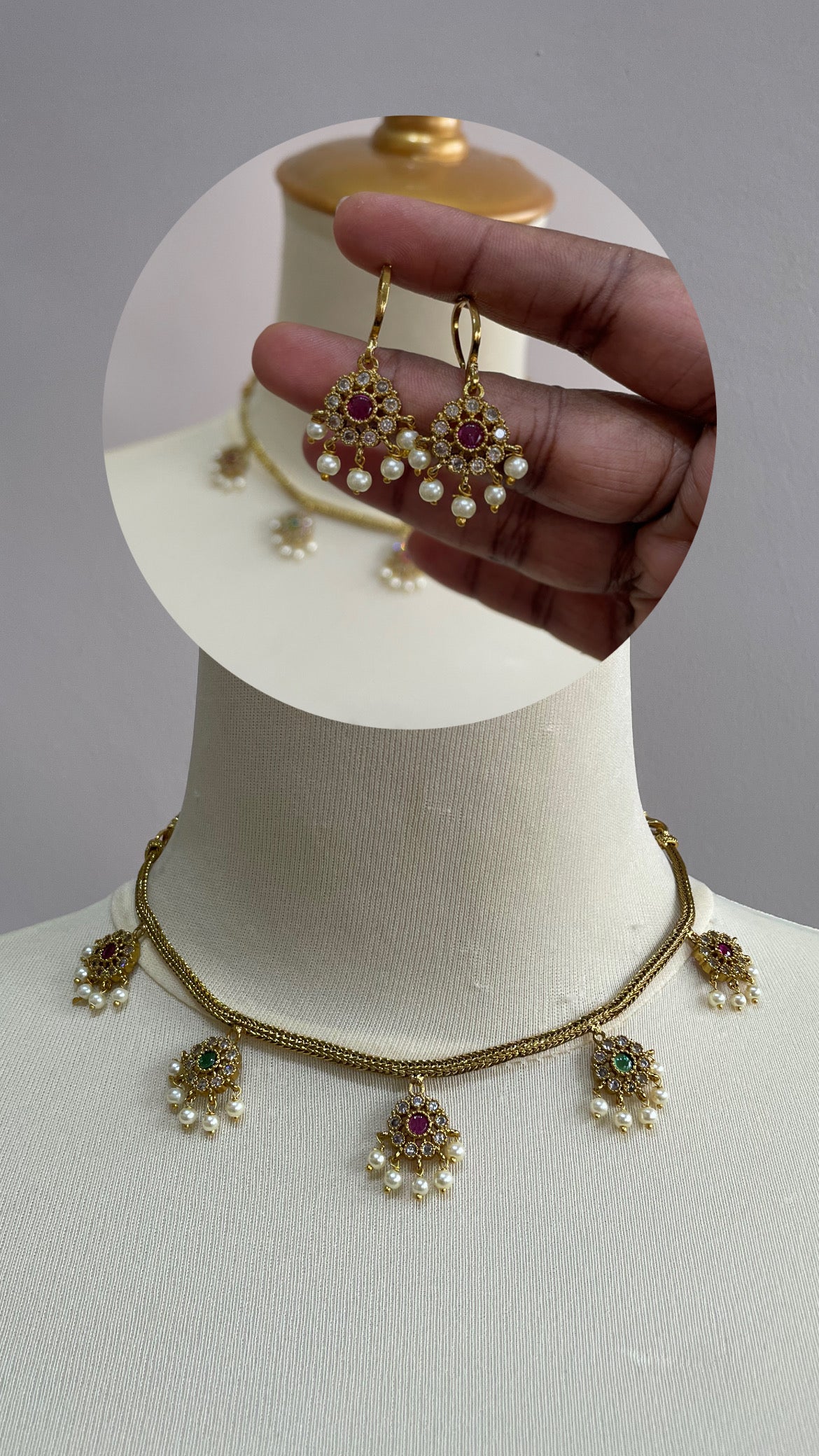 Premium Floral Charms Atigai Set