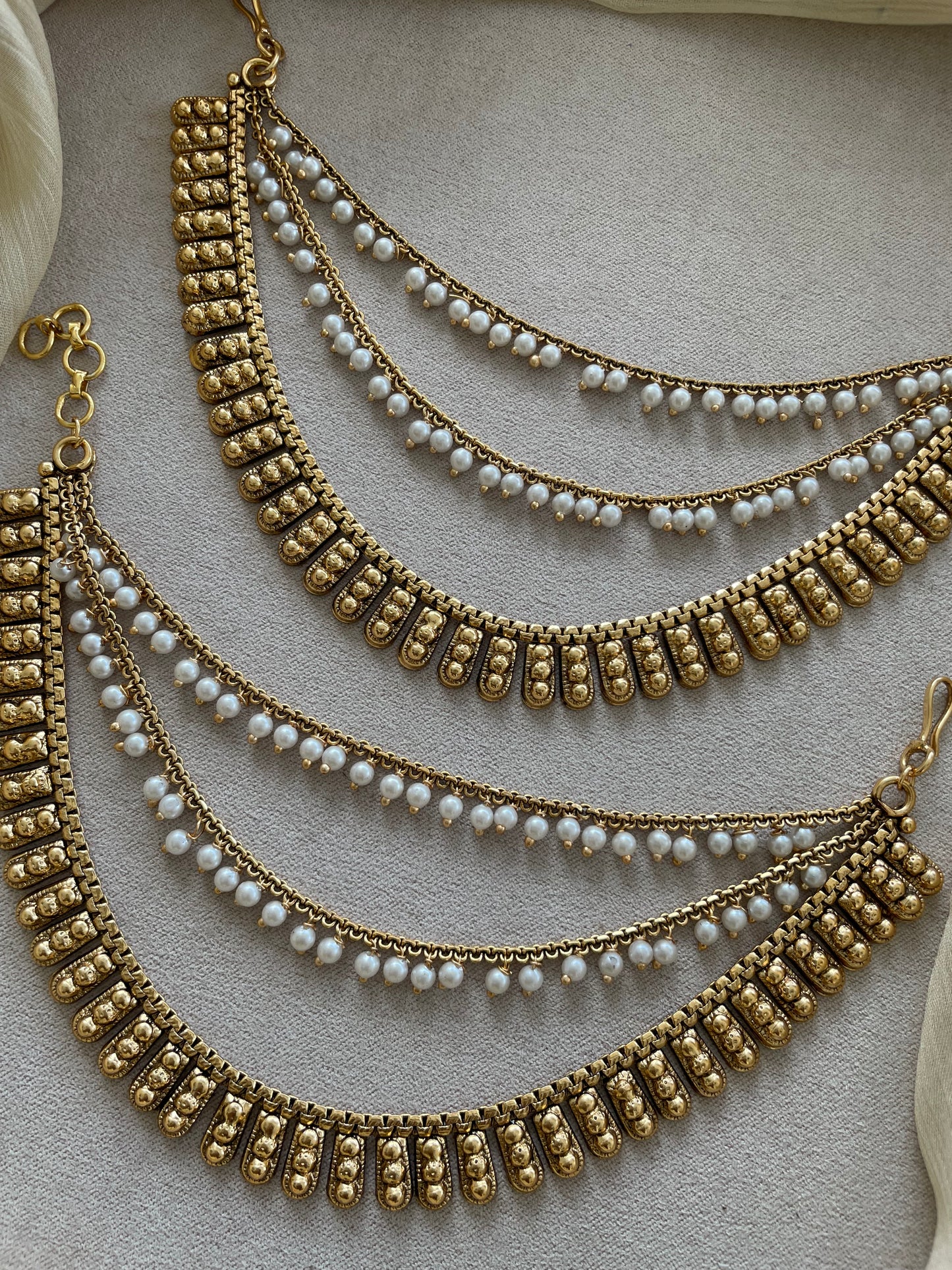 Golden Layered Pearl Mattal - Design E