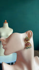 Classic Kemp Jhumka with Mint Beads