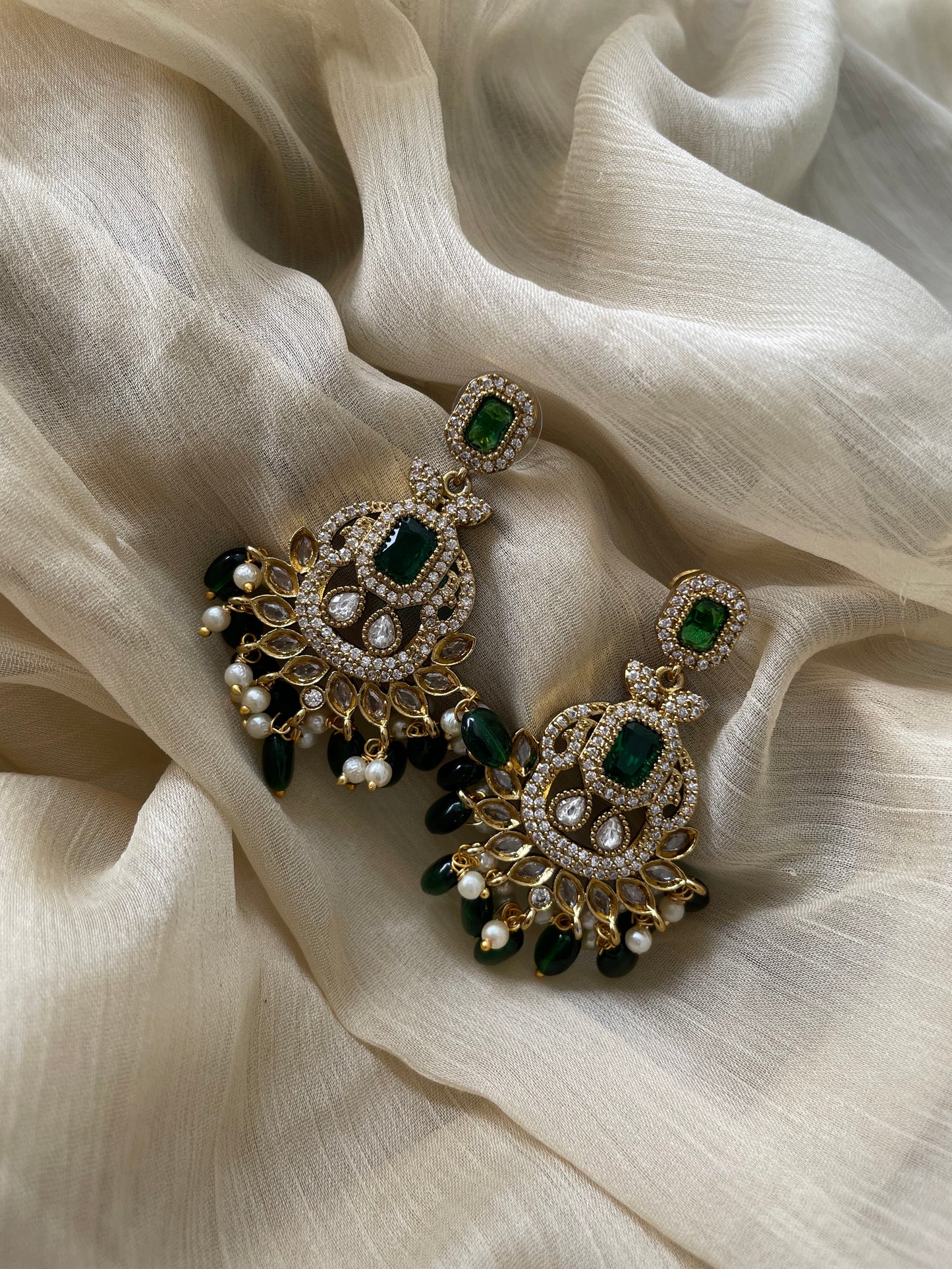 Victorian AD Earrings (Green)