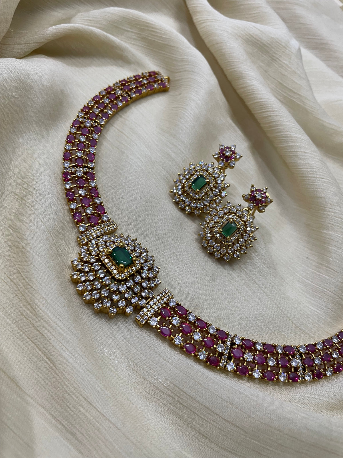 Premium AD Necklace Set